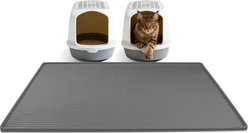 Bartuke Silicone Cat Litter Box Mat, 50 x 36-in, Dark Grey slide 1 of 8