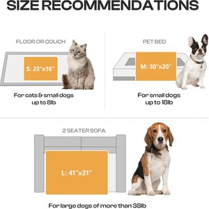 Luciphia Flannel Soft Fleece Paw Print Heated Small Dog & Cat Throw Blanket, 3 count, Paw, 23 x 16-in
