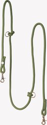 Furlou Hands Free Braided Dog Leash, Green, 8-ft long, 0.5-in wide