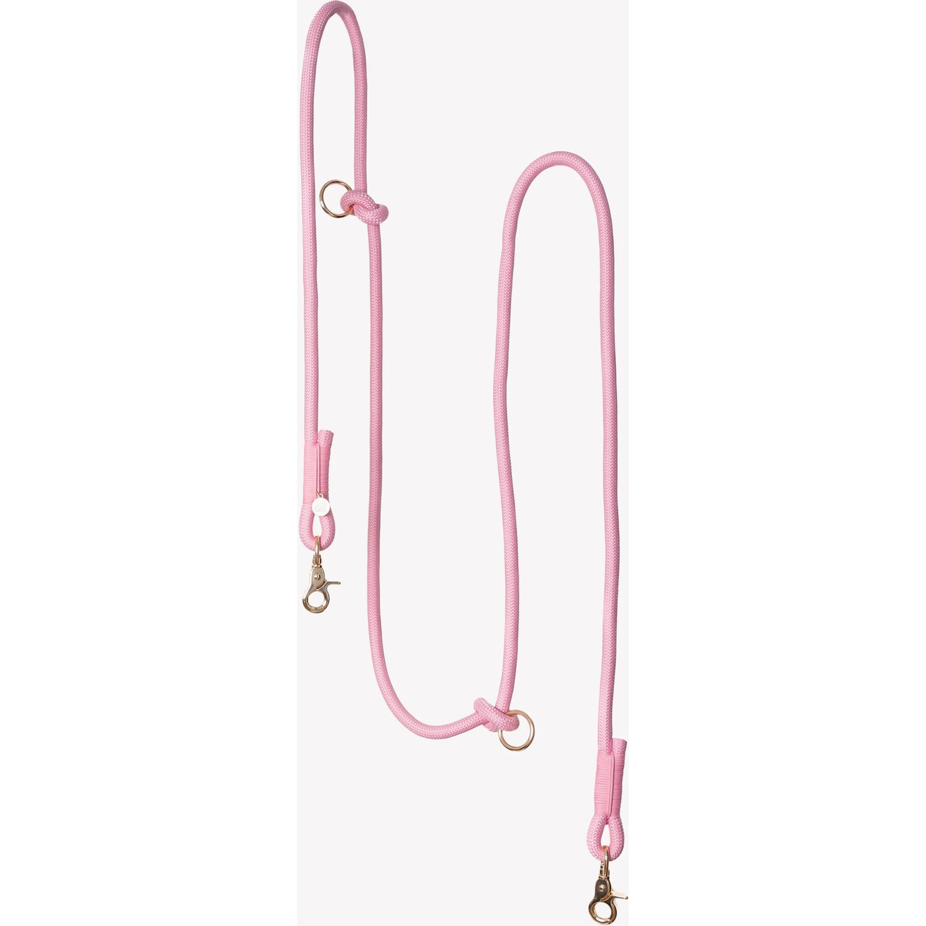 Furlou Hands Free Braided Dog Leash, Pink, 8-ft long, 0.5-in wide