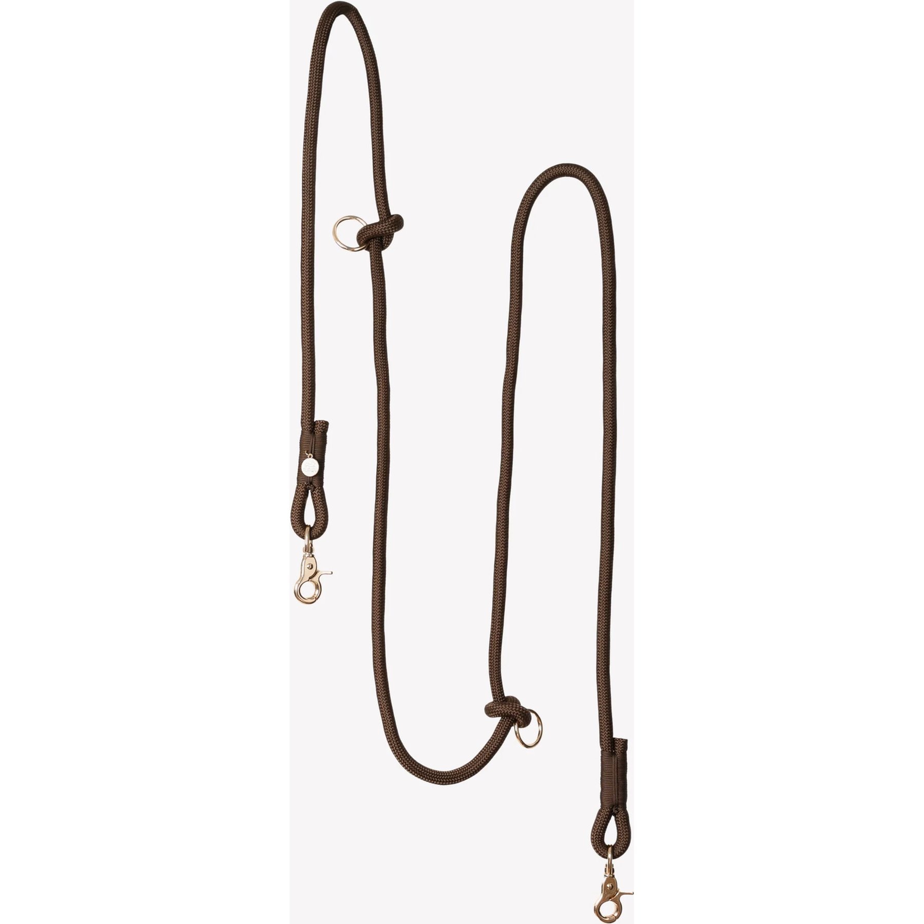 Furlou Hands Free Braided Dog Leash, Brown, 8-ft long, 0.5-in wide