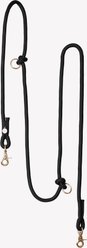 Furlou Hands Free Braided Dog Leash, Black, 8-ft long, 0.5-in wide
