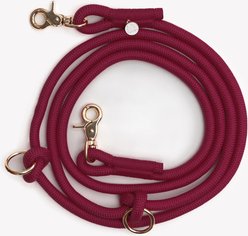 Furlou Hands Free Braided Dog Leash, Bordeaux, 8-ft long, 0.5-in wide slide 2 of 3