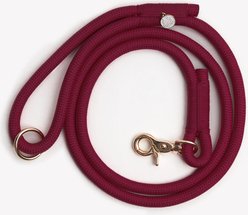 Furlou Braided Rope Dog Leash, Bordeaux, 5-ft long, 0.5-in wide