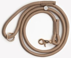 Furlou Braided Rope Dog Leash, Sand, 5-ft long, 0.5-in wide