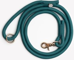 Furlou Braided Rope Dog Leash, Blue, 5-ft long, 0.5-in wide