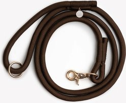 Furlou Braided Rope Dog Leash, Brown, 5-ft long, 0.5-in wide