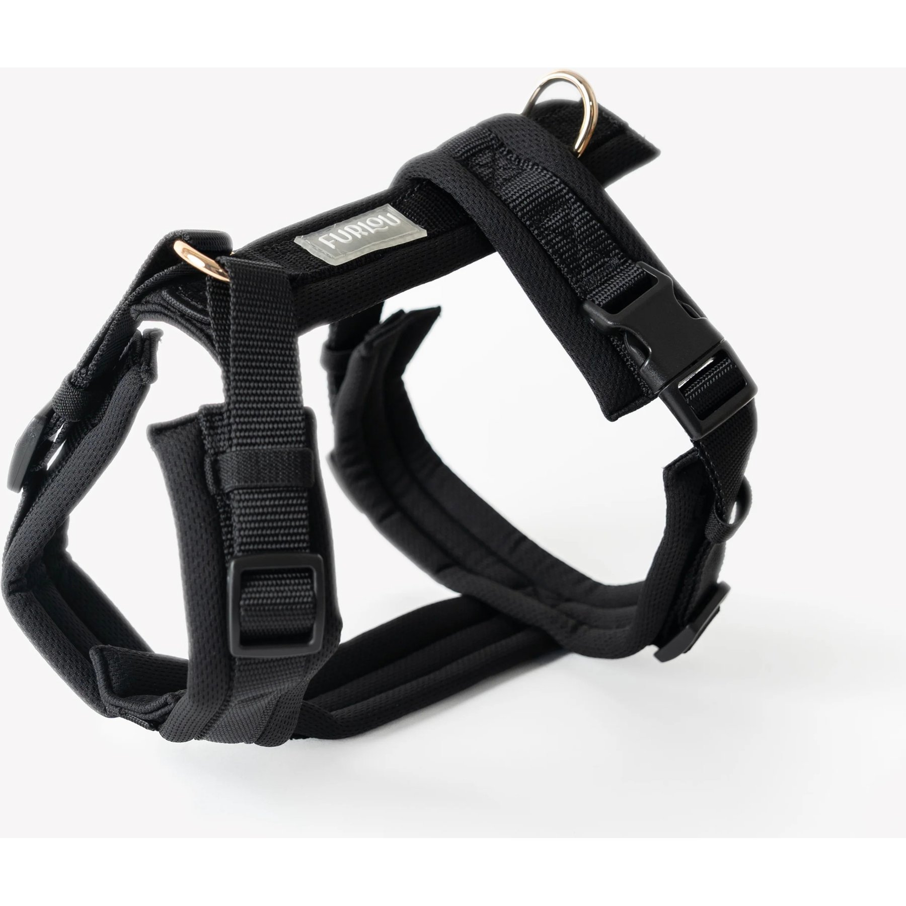 Furlou Comfort Dog Harness, Black, Large: 24 to 37-in chest