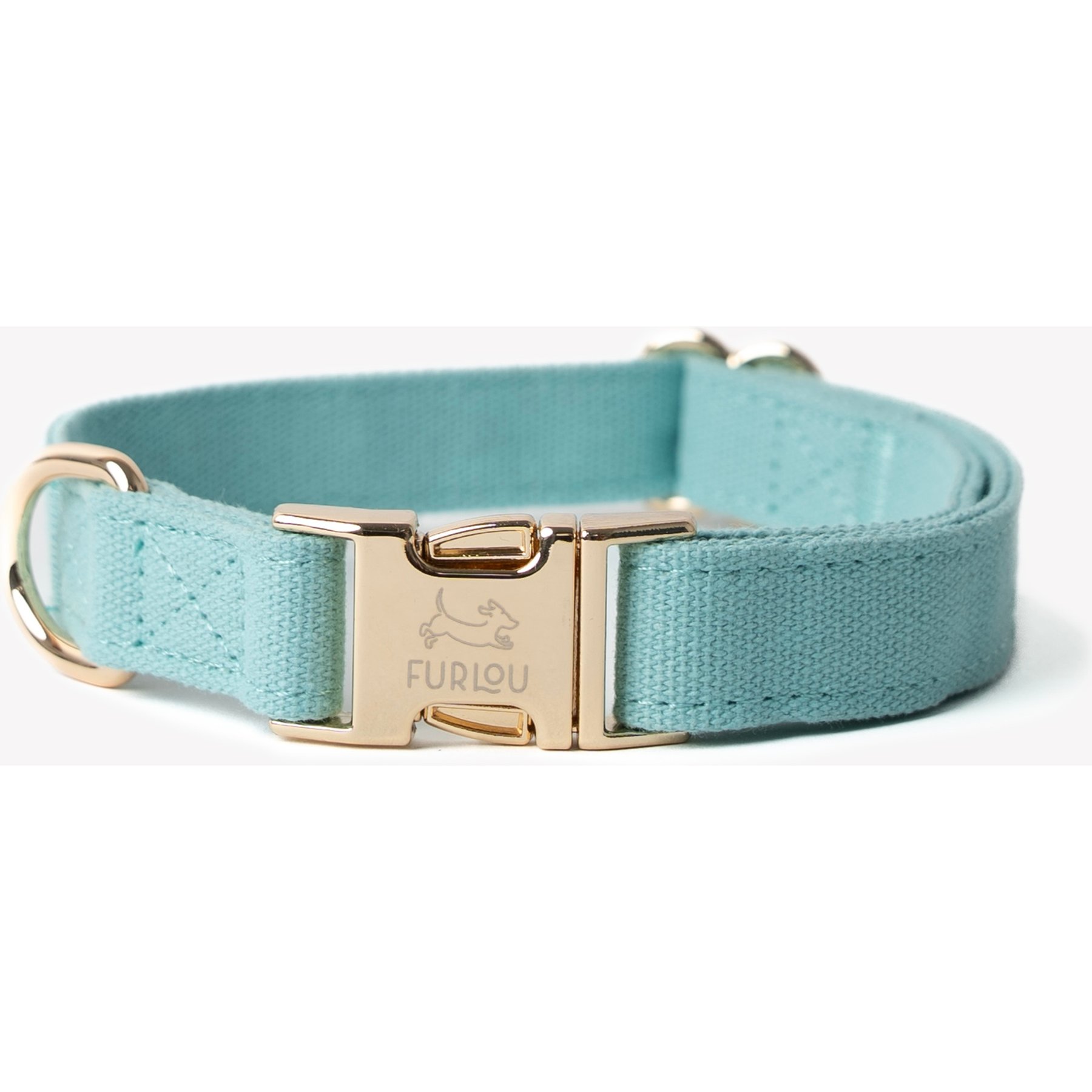 Furlou Canvas Dog Collar, Blue, Small: 9 to 14-in neck, 5/8-in wide
