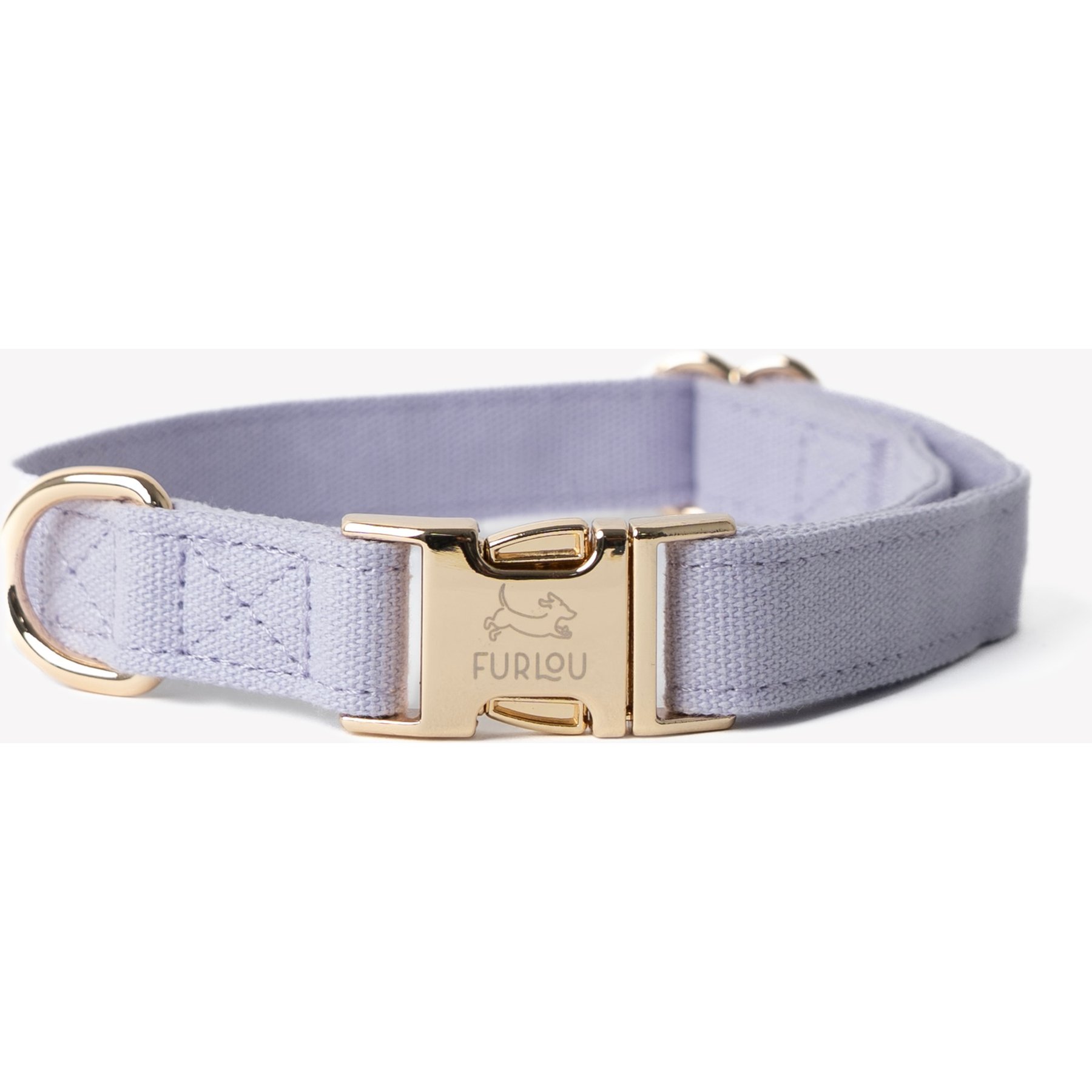 Furlou Canvas Dog Collar, Lavender, Large: 15 to 24-in neck, 1-in wide