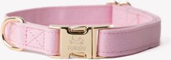Furlou Canvas Dog Collar, Pink, Medium: 13 to 20-in neck, 3/4-in wide