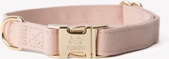 Furlou Canvas Dog Collar, Baby Pink, Small: 9 to 14-in neck, 5/8-in wide