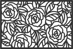 Calloway Mills Black Rose Rubber Outdoor Doormat, Black, 24 x 36-in