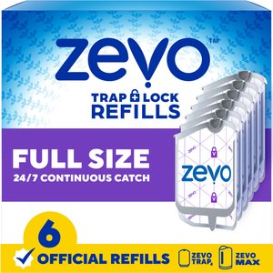 Zevo Flying Insect Trap Full Size Pest Control Refill Cartridges, 6 count