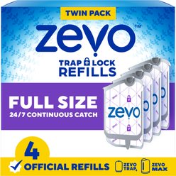 Zevo Flying Insect Trap Full Size Pest Control Refill Cartridges, 4 count slide 1 of 9