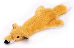 Dogline Crinkle Fox Squeaky Plush Dog Toy, Yellow, 11-in