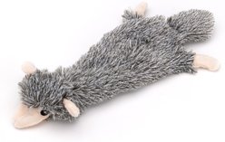 Dogline Crinkle Hedgehog Squeaky Plush Dog Toy, Gray, 11-in