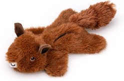Dogline Squirrel Crinkle Squeaky Plush Dog Toy, Brown, 9.5-in, Dark Brown