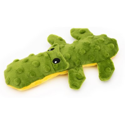 Dogline Dogline Pebbly Pal Crocodile Squeaky Plush Dog Toy, Green, 8-in