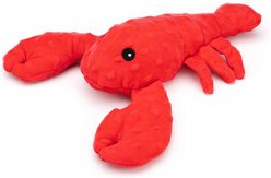 Dogline Pebbly Pal Lobster Squeaky Plush Dog Toy, Red, 9-in
