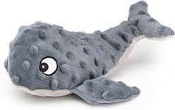 Dogline Pebbly Pal Dolphin Squeaky Plush Dog Toy, Gray, 8-in