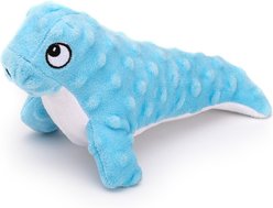 Dogline Pebbly Pal Seal Squeaky Plush Dog Toy, Blue, 8-in