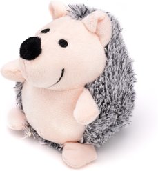 Dogline Hedgehog Mini Squeaky Plush Dog Toy, Gray, 6-in