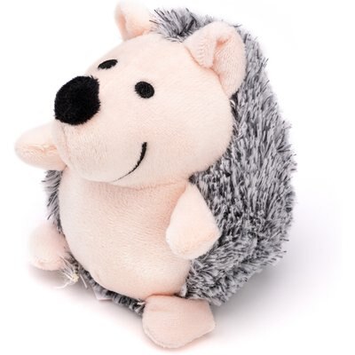 Dogline Dogline Hedgehog Mini Squeaky Plush Dog Toy, Gray, 6-in