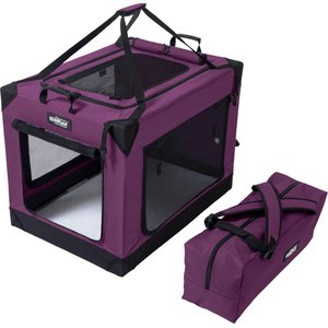 ELITEFIELD 4-Door Collapsible Soft-Sided Dog Crate, Blue Gray, S