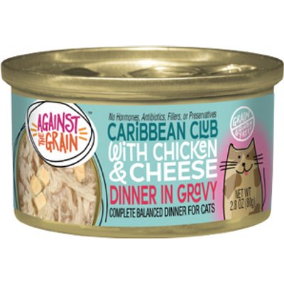 Against the Grain Against the Grain Caribbean Club with Chicken & Cheese Dinner Grain-Free Canned Cat Food, 2.8-oz, case of 24