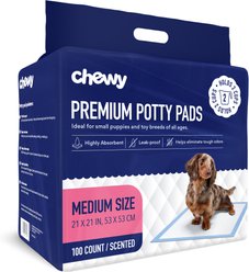 Chewy Made Medium Premium Dog Training & Potty Pads (FORMERLY FRISCO), 21 x 21-in, Floral Scented, 100 count
