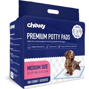 Chewy Made Medium Premium Dog Training & Potty Pads (FORMERLY FRISCO), 21 x 21-in, Floral Scented, 100 count