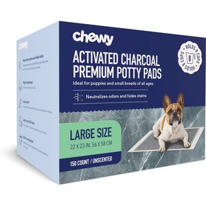 Chewy Made Large Charcoal Dog Training & Potty Pads (FORMERLY FRISCO), 22 x 23-in, Unscented, 150 count