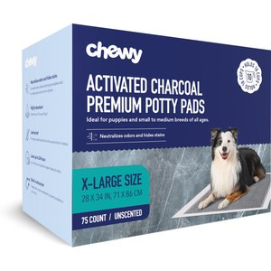 Chewy Made X-Large Charcoal Dog Training & Potty Pads (FORMERLY FRISCO), 28 x 34-in, Unscented, 75 count