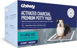 Chewy Made X-Large Charcoal Dog Training & Potty Pads (FORMERLY FRISCO), 28 x 34-in, Unscented, 40 count slide 1 of 9