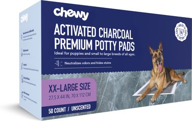 Chewy Made XX-Large Charcoal Dog Training & Potty Pads (FORMERLY FRISCO), 27.5 x 44-in, Unscented, 50 coun...