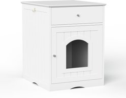 Bencmate Wooden Cat Litter Box Enclosure, White slide 2 of 8