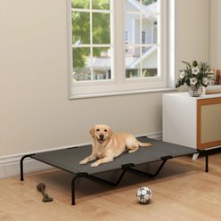 Bencmate Elevated Outdoor Cooling Dog Bed, Grey, Large