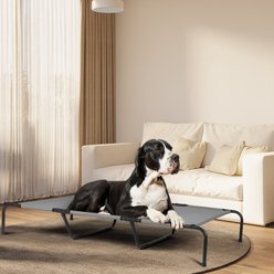 Bencmate Elevated Outdoor Treslin Dog Bed, Grey, Large