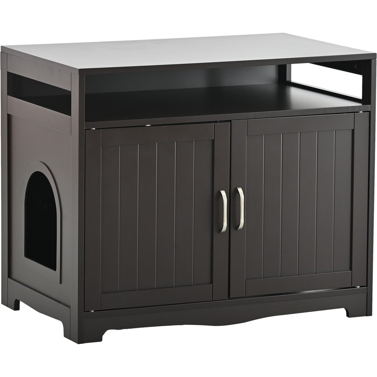 Bencmate Storage Cat Litter Box Furniture, Black