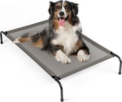 Bencmate Elevated Metal Frame Cooling Dog Bed, Grey, Large