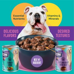 A Strong Heart Turkey Stew & Cuts in Gravy with Beef Variety Pack Wet Dog Food, 13.2-oz can, case of 12 slide 2 of 9