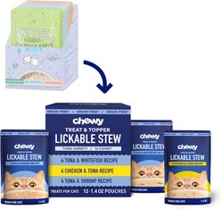 Chewy Made Lickables Stew Variety Pack Cat Treat & Topper (FORMERLY TINY TIGER), 1.4-oz pouch, case of 12