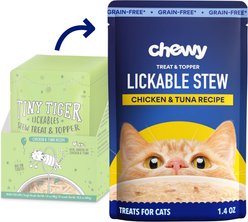 Chewy Made Lickables Stew Chicken & Tuna Recipe Cat Treat & Topper (FORMERLY TINY TIGER), 1.4-oz pouch, case of 12