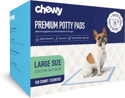 Chewy Made Large Premium Dog Training & Potty Pads (FORMERLY FRISCO), Scented, 150 count