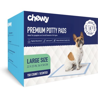 Chewy Made Chewy Made Large Premium Dog Training & Potty Pads (FORMERLY FRISCO), Scented, 150 count