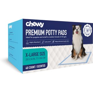 Chewy Made X-Large Premium Dog Training & Potty Pads (FORMERLY FRISCO), 28 x 34-in, Scented, 40 count