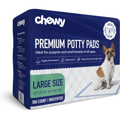 Chewy Made Chewy Made Large Premium Dog Training & Potty Pads (FORMERLY FRISCO), 22 x 23-in, Unscented, 100 count