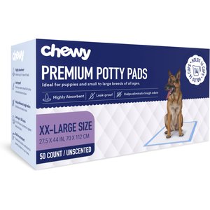 Chewy Made XXL Premium Dog Training & Potty Pads (FORMERLY FRISCO), 27.5 x 44-in, Unscented, 50 count