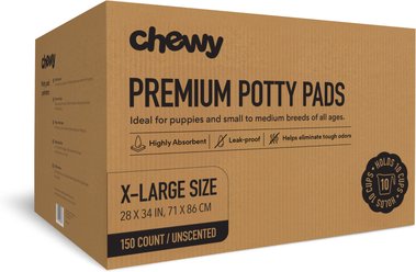 Chewy Made X-Large Premium Dog Training & Potty Pads (FORMERLY FRISCO), 28 x 34-in, Unscented, 150 count